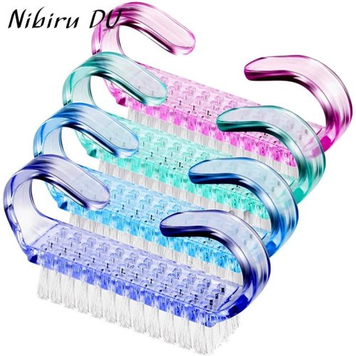 Brosses à ongles en plastique multicolores - Brosse de nettoyage pour mains et ongles, outil de manucure