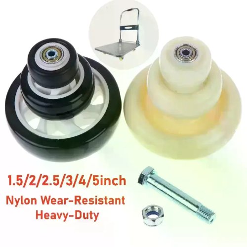 1 Set Heavy-Duty Replacement Caster Wheels for Furniture Trolley - 1.5/2/2.5/3/4/5 inch