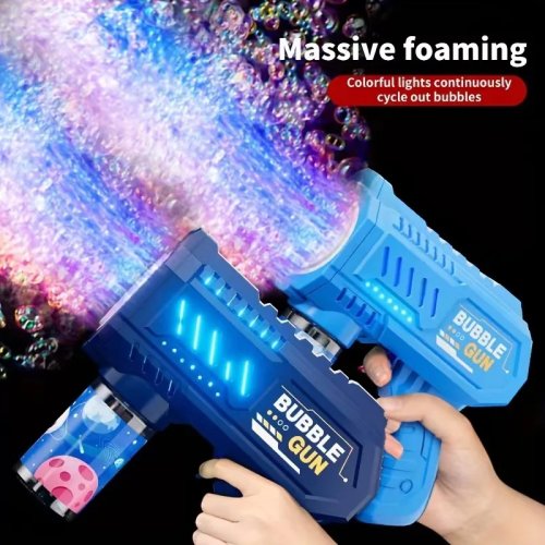 Pistola de burbujas automática con líquido para niños - Juguete al aire libre