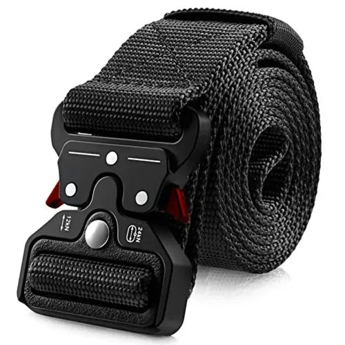 Cinturón táctico para hombre, militar, de lona y nailon, para exteriores, caza y supervivencia