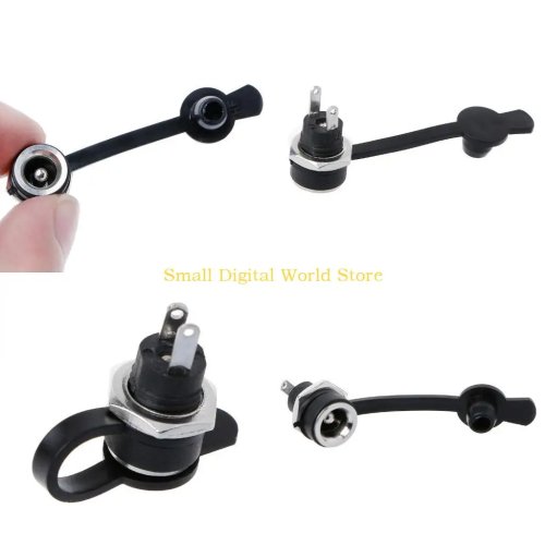 Ổ cắm điện cái gắn panel 5.5mm x 2.5mm kèm nắp chống nước