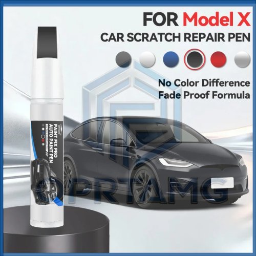 Pena Cat Perbaikan Goresan untuk Tesla Model X - Penghilang Goresan Dalam (Putih, Hitam, Merah, Perak, Biru, Abu-abu)