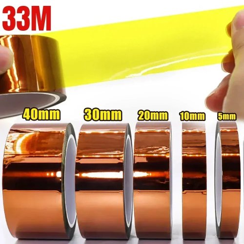 Kaptontape 5-40mm van polyimide, hittebestendig isolerend plakband voor PCB-bescherming