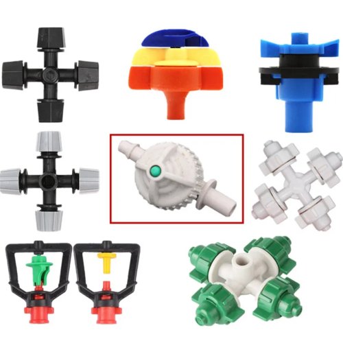 20 Pcs Sprinkler Misting 360° Putar Anti-Drip, Gantung, dengan Konektor Berulir Barb