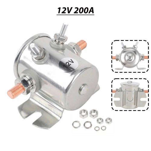 Công tắc rơ le điện từ tời 12V 200A 4 đầu nối chịu tải nặng cho ATV/UTV 4x4