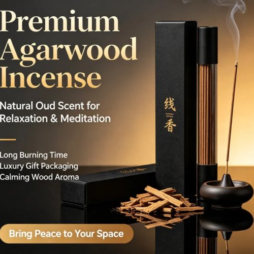 Coffret Agarwood Premium pour Cadeau, Méditation, Yoga et Rafraîchissement d'Air
