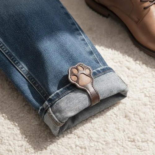 2PCS Anti-slip Magnetic Sleeve Clips, Genuine Leather Strong Hold for Nurse Scrub Cuffs, Hospital Work Wear