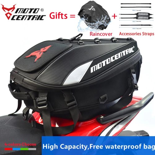 Waterproof Motorcycle Tail Bag, High Capacity Rear Seat Bag, Multifunctional Rider Backpack