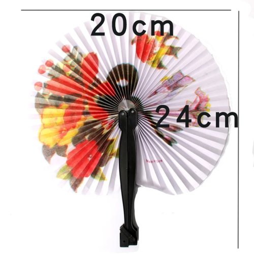 Abanico plegable con estampado de pavo real, abanico de bolsillo tradicional para refrescar