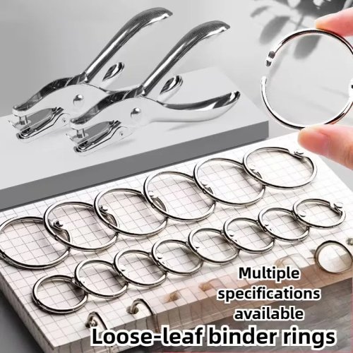 10 Stück 20mm Metall-Buchringe, Loseblatt-Ringe, Kartenringe, für Schreibtischkalender, Heimdekoration