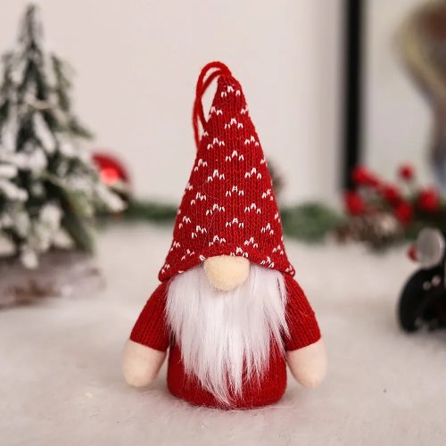 Gnomo de Navidad con luz LED, muñeco de peluche, decoración para árbol de Navidad, colgante de puerta, adorno para casa y fiesta