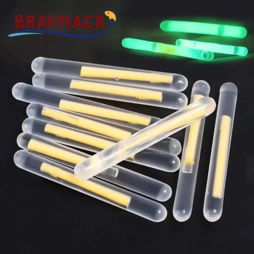 BRAVMACK 50/100pcs Outdoor Fishing Glow Sticks, Firefly Luminous Floats for Night Fishing