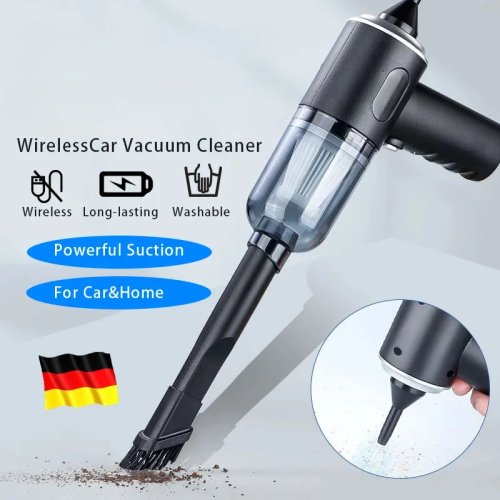 เครื่องดูดฝุ่นในรถยนต์ไร้สาย 9000Pa ชาร์จ USB 1200mAh ขนาดพกพา แบบเปียกและแห้ง สำหรับรถยนต์และบ้าน