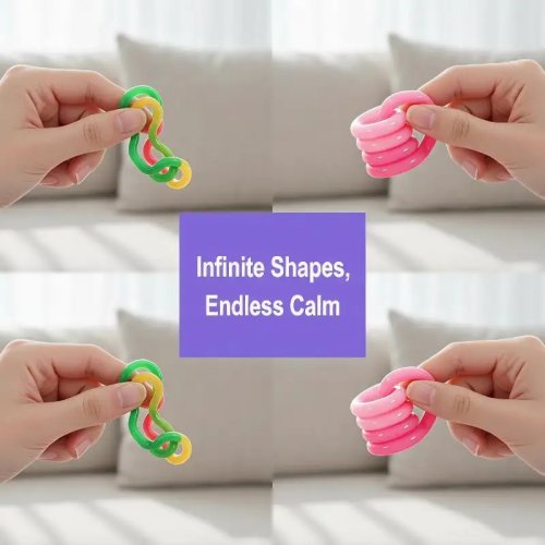 Giocattolo Fidget che Cambia Colore – Spinner Flessibile Antistress per Ufficio e Viaggio, Regalo 2026
