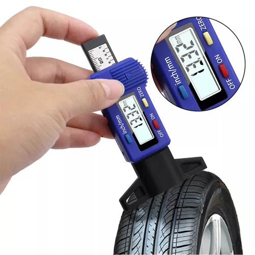 Medidor Digital de Profundidad de Neumáticos para Coche – Calibrador de Desgaste de Llantas