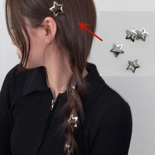 Metallic-ster haarclip voor meisjes en tieners, all-match haaraccessoire (N5KB)