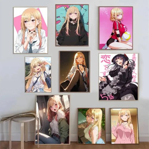 Plakat Anime Marin Kitagawa - Dekoracja ścienna do salonu, sypialni, biura - Bez ramy, prezent dla przyjaciół