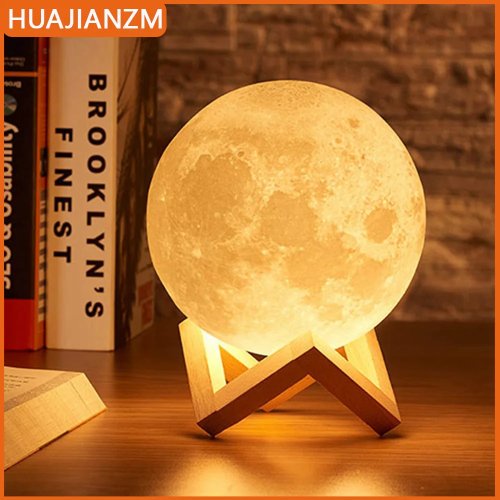 Lampada Luna LED luce notturna a batteria con supporto, lampada stellata per decorazione camera da letto, regalo per bambini