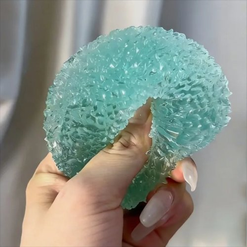 Brinquedo anti-stress Squishy Ice Ball - Mochi rosa super macio, de rebote lento, para adultos