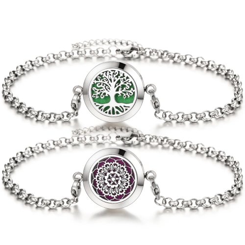Aromatherapie-Armband - Edelstahl-Aromadiffuser für ätherische Öle