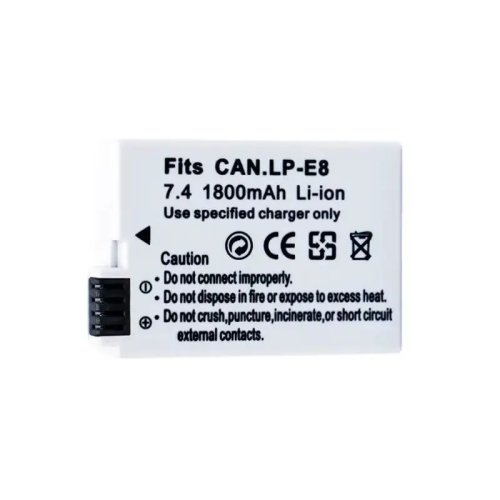 Baterai Lithium Isi Ulang LP-E8 1800mAh untuk Kamera Digital EOS 650D 600D 700D 550D x4 x5 x6i x7i T4i