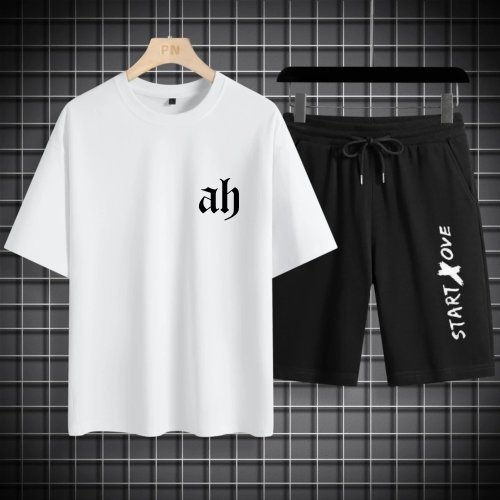 Set Deportivo de Hombre de 2 Piezas 2026 Primavera/Verano - Playera Gráfica Impresa en 3D y Shorts