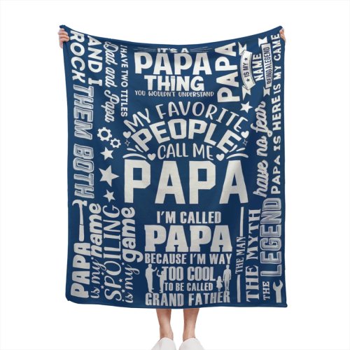 ผ้าห่มผ้าสักหลาด 'It's a Papa Thing' - นุ่มสบาย เบา เหมาะสำหรับผู้หญิง เด็กผู้ชาย และเด็กผู้หญิง