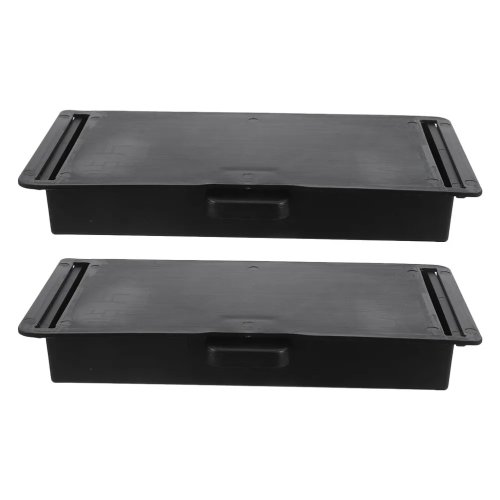 2 Stuks Verborgen Lade Onder Bureau met Kleefstrip, Uitklapbare Organizer, Ruimtebesparende Opbergdoos voor Kantoorartikelen en Cosmetica