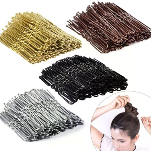 50 pièces d'épingles à cheveux en métal en forme de U, pinces ondulées, épingles et barrettes pour coiffure de mariée