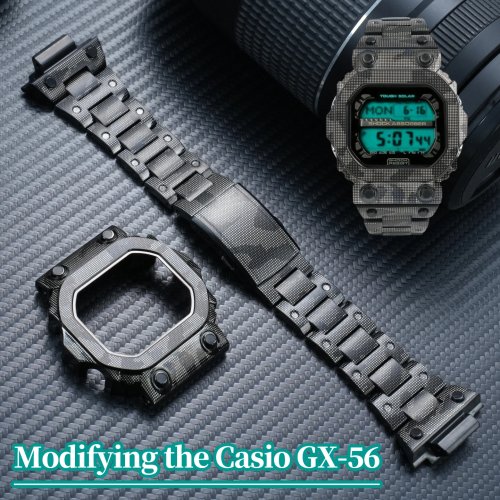For Casio GMW-B5000 GX-56: High-quality solid stainless steel case and metal band—stylish watch modification accessories