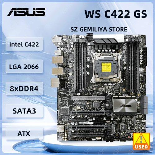 Placa-mãe para servidor ASUS WS C422 GS, Socket 2066, Intel C422, DDR4, até 1024GB, suporta CPU Intel Xeon W-2123/2223/2275/2145/2123