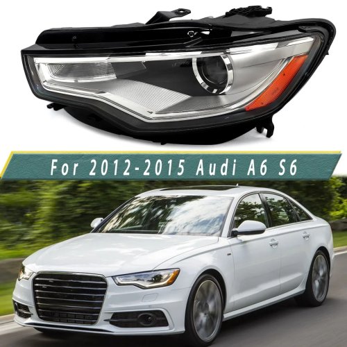 Farol esquerdo de substituição para Audi A6 S6 TDI Sedã 4 portas 2012-2015 com projetor de xénon