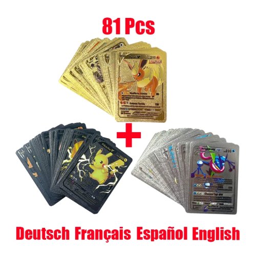Pokemon-kaarten Vmax GX Collectie - Goud Zilver Battle Trainer Kaarten - Kinderspeelgoed Kerstcadeau