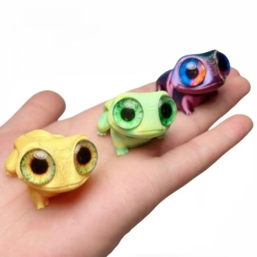 ตุ๊กตากบพิมพ์ 3D ตาโต น่ารัก - งานฝีมือสมจริง