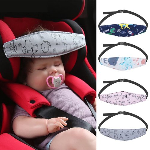 Supporto testa per bebè per seggiolino auto e passeggino, regolabile, cuscino di sicurezza per neonati