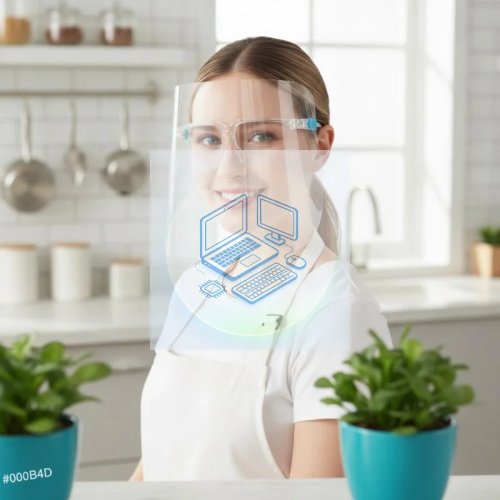 Protector Facial Transparente Anti-empaño Anti-grasa Anti-polvo para Limpieza del Hogar
