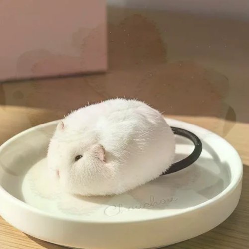 폭신한 햄스터 헤어핀, 앞머리 사이드용, 여성 데일리 귀여운 헤어 액세서리