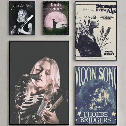 Phoebe Bridgers 포스터 - 방 장식용 방수 벽 아트 프린트, 침실 포스터, 선물