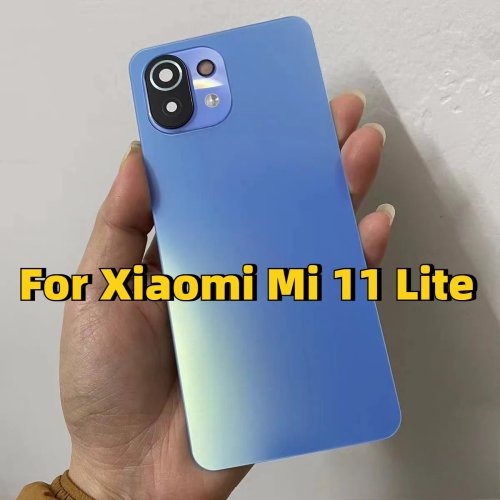 Capot arrière de remplacement pour Xiaomi Mi 11 Lite 4G M2101K9AG Coque de batterie pour 11 Lite 5G M2103K9AG Panneau en verre