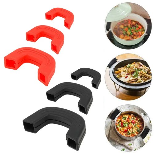 2 Pcs Silicone Pot Handle Cover, Anti-Scald Non-Slip Handle Grip Sleeve for Frying Pan and Cast Iron Skillet