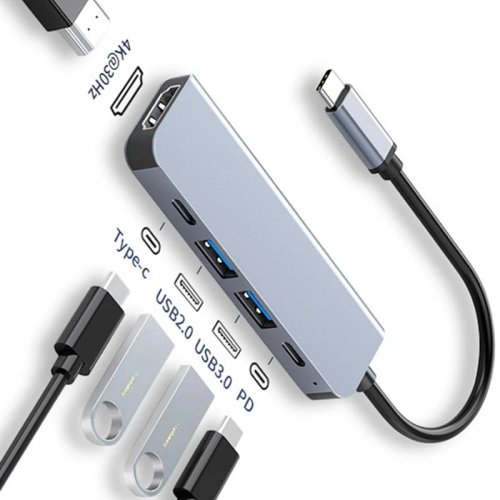 USB-C 허브 4K HDMI USB 3.0/2.0 Type-C PD 충전 맥북 아이패드 삼성 S10 덱스 마우스 키보드 USB 메모리 지원