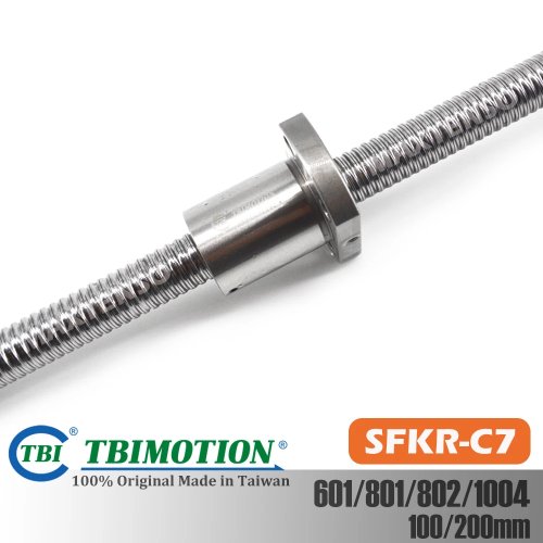 TBI C7 SFKR0601 SFKR0801 SFKR0802 SFKR1002 SFKR1004 Ballscrew Miniatur 100mm 200mm untuk Printer 3D CNC Presisi Tinggi dengan Bola Nut