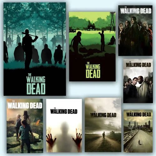 โปสเตอร์ภาพยนตร์คลาสสิก The Walking Dead ติดด้วยตัวเอง กันน้ำ เหมาะสำหรับตกแต่งห้องนั่งเล่น ห้องนอน บาร์