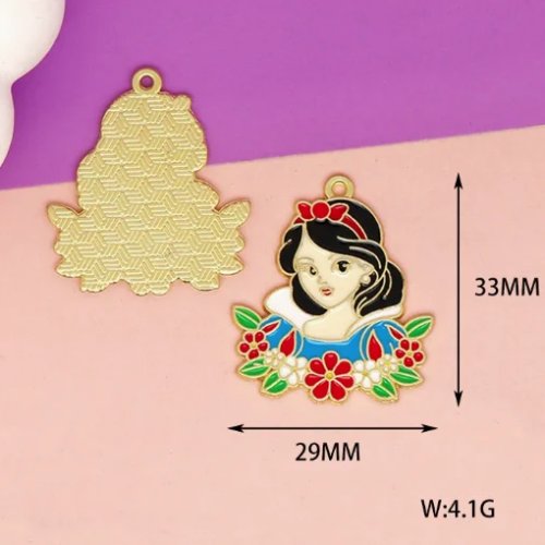 10 Stück Prinzessin-Anhänger für Halsketten, Handtaschen, Schlüsselanhänger, DIY Schmuck