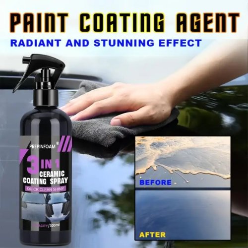 Xịt Phủ Gốm Ô Tô 3 Trong 1 – Màng Hydrophobic Nano Tinh Thể Bảo Vệ Sơn Vượt Trội và Bóng