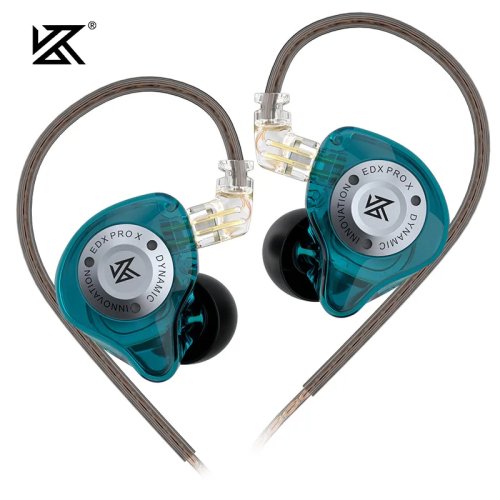 KZ EDX PRO X IEM Słuchawki Dynamiczny Przetwornik HiFi Głęboki Bas Sport Muzyka Redukcja Szumów z Odpinanym Kablem