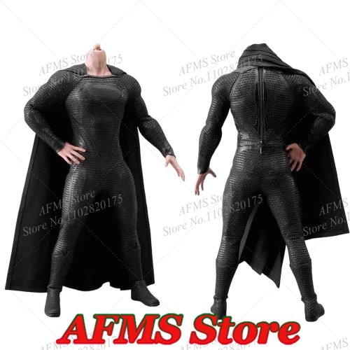 COSTUME COMBA 1/6 SN02 Super-héros Corps Super Flexible Night Messenger Costume de Combat pour Figurine 12 Pouces avec Tête Sculptée