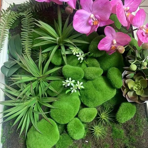 Pedras de musgo artificial verde para decoração de jardim, seixos de musgo simulado, rochas de musgo falso para micro paisagem