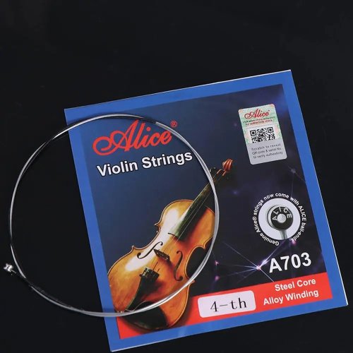Juego de Cuerdas para Violín A703 - Cuerdas de Recambio Níquel Enrollado para Violín 4/4 3/4 1/2 1/4 1/8 - Cuerdas E A D G Alice