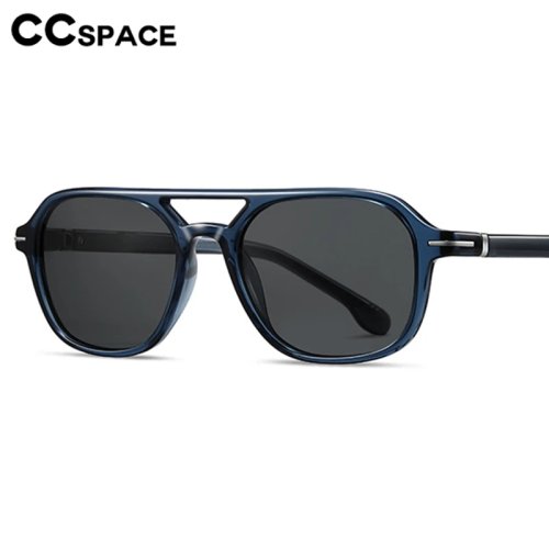 Lentes de sol polarizados para hombre de lujo, montura de acetato doble puente, UV400